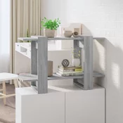 Vidaxl Knjižna omara/pregrada siva sonoma 80x30x51 cm