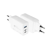 Alcasa PCA-W007W 65W bel GaN polnilec, 3x USB