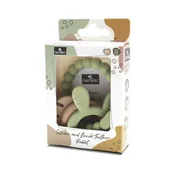 Silikonska grickalica s bukvom Lorelli Premium - Zeko, Fresh Green