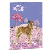 Ljubke živali: A4 mapa z gumijem – kon