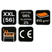 Bermude DENIM vel. XXL 410g/m2 crne Neo