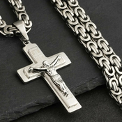 Moška verižica Religion-Srebrna/70cm KP32530