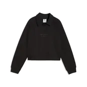 PUMA Class Relaxed Cropped Fleece Sweatshirt Youth, Shop, Black, 9-10Y