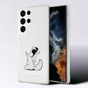 Infostyle Silikonski ovitek Karl Lagerfeld Choupette Fun za Samsung Galaxy S23 Ultra (KLHCS23LCFNRC) Prozorna/TPU silikon