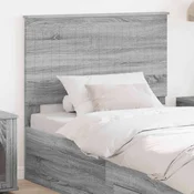 Vidaxl Vzglavje z vzglavjem Siva Sonoma 100 cm Konstruiran les