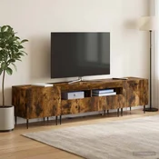 vidaXL 3-delni LED TV omarica Dimljen hrast Inženirski les