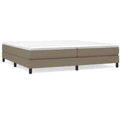 Vidaxl Posteljni okvir z vzmetmi taupe 200x200 cm blago