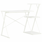 Vidaxl Radni stol s policom bijeli 116 x 50 x 93 cm