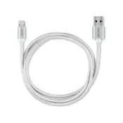 ACME Lightning USB kabl, CB2031S, 1m (Srebrna) - A210457, USB 2.0 - do 480 Mbps, USB-A, Lightning, Okrugli