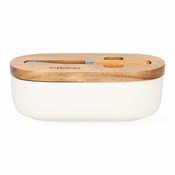 Dekordom posuda za puter mooka 9x16cm - white - hml ( 039648 )