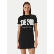 Calvin Klein Vsakodnevna obleka Blocking LV047F288G Črna Regular Fit