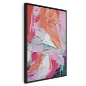 Slika - Energetic Colors - Abstract Composition with Intense Colors 80x120 U crnom drvenom okviru