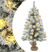 Vidaxl Mini zasnežena božična jelka 60 cm 25 LED Toplo bela PVC