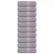 shumee vidaXL Brisače 10 kos siva 30x30 cm 360 g/m2 100% bombaž