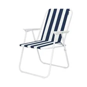 DEDRA-EXIM Zložljivo kampiranje in plažno stol DEDRA N1028-1, 52x58x72cm, belo-modro