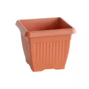 Prosperplast Kvadratni plastični cvetlični lonec 45x45x37,5 cm, rjav, UV odporen