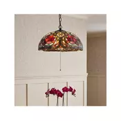 Quoizel QZ-LARISSA-P - Luster na lancu Tiffany LARISSA 3xE27/60W/230V