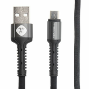 Teracell Evolution crni kabl za punjac USB A (muški) na micro USB (muški) 1m