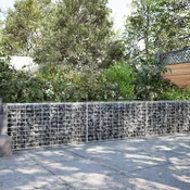 vidaXL Gabion z 3,5 mm žico in 5x10 cm mrežo 250x100x50 cm