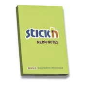 Stickn Notes Neon 76 × 51 mm, 100 listov, zelena