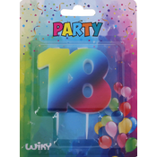 Party svijeca broj 18 Rainbow