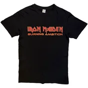 Iron Maiden Burning Ambition Text Logo (Back Print) Black M Majica