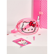 Sinsay - Školski set Hello Kitty sa sveskom i olovkom u providnoj torbici, 3 komada - roze