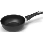 Tava za umak s mobilnom ruckom AMT - 24 cm, crna