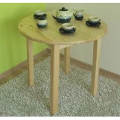 eoshop Jedilna miza okrogla 60 cm iz masivnega bora (barva lesa: jelša)