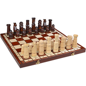 shumee VELIKI GRADSKI ŠAHOVSKI SET Izrezljan lesen (50x50cm)