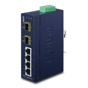 PLANET ISW-621TF network switch Unmanaged L2 Fast Ethernet (10/100) Blue