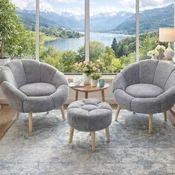 ATELIER DEL SOFA Fotelje i tabure Lida Wellsoft Grey