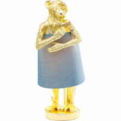 Meblo Trade Stolna Lampa Animal Monkey Gold Blue 23x29x58h cm