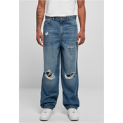 Mens Distressed 90s Jeans Blue