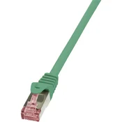 LogiLink RJ45 mrežni kabel CAT 6A S/FTP [1x RJ45 utikač - 1x RJ45 utikač] 7.50 m zeleni nezapaljivi