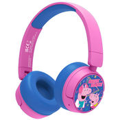 Djecje slušalice OTL Technologies - Peppa Pig Dance, bežicne, roza/plave