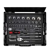 Wiha 44685 set gedora i bitova, 1/4 i 1/2, 60 delova, u L-Boxxu