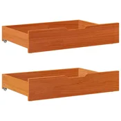 Vidaxl vidaXL Predali za pod posteljo, 2 kosa, voščeno rjavi, 85x55x16 cm, bor