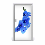 tulup.si Samolepilni tapete na vratih Modra orhideja 95x205 cm