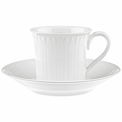 Villeroy & Boch Skodelica za kavo ali čaj s krožničkom iz kolekcije CELLINI
