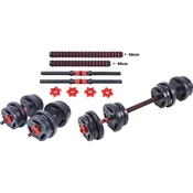 Pure2Improve Hybrid podesivi set utega 2 u 1 – bucice i šipka, 20 kg