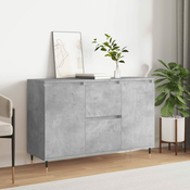 Greatstore Komoda betonsko siva 104x35x70 cm inženirski les