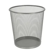 shumee Kovinski koš za smeti srebrne barve 28 cm