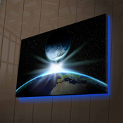WALLXPERT Slika na platnu sa LED osvetljenjem NASA 039
