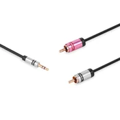 shumee Kabelski priključek 3,5 stereo vtič - 2x RCA činč tanek vtič vitalco kabelski priključek 3,5 stereo vtič - 2x RCA činč tanek vtič vitalco 2,0 m (JKR53/L3)