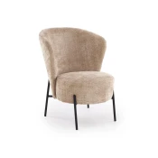 Fotelja Houston 2036 (Beige) Svijetlo smeda, 85x70x79cm, Tkanina, GambeNoge: Metal