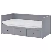 HEMNES Okvir dnevnog kreveta s 3 fioke, siva, 80x200 cm