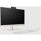 Računalo AiO HP ProOne 240 G10 A55BBET / 23,8 FHD IPS, Core i7 1355U, 16GB, 512GB SSD, Intel HD Graphics, WiFi, tipkovnica, miš, bez OS, bijelo