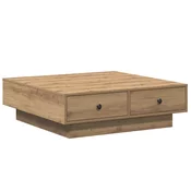 Stolić za kavu Hrast Furnir MDF 90 x 90 x 28 cm Skladište