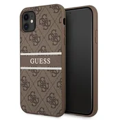 Guess Ovitek za iPhone 11 4G Stripe rjav
